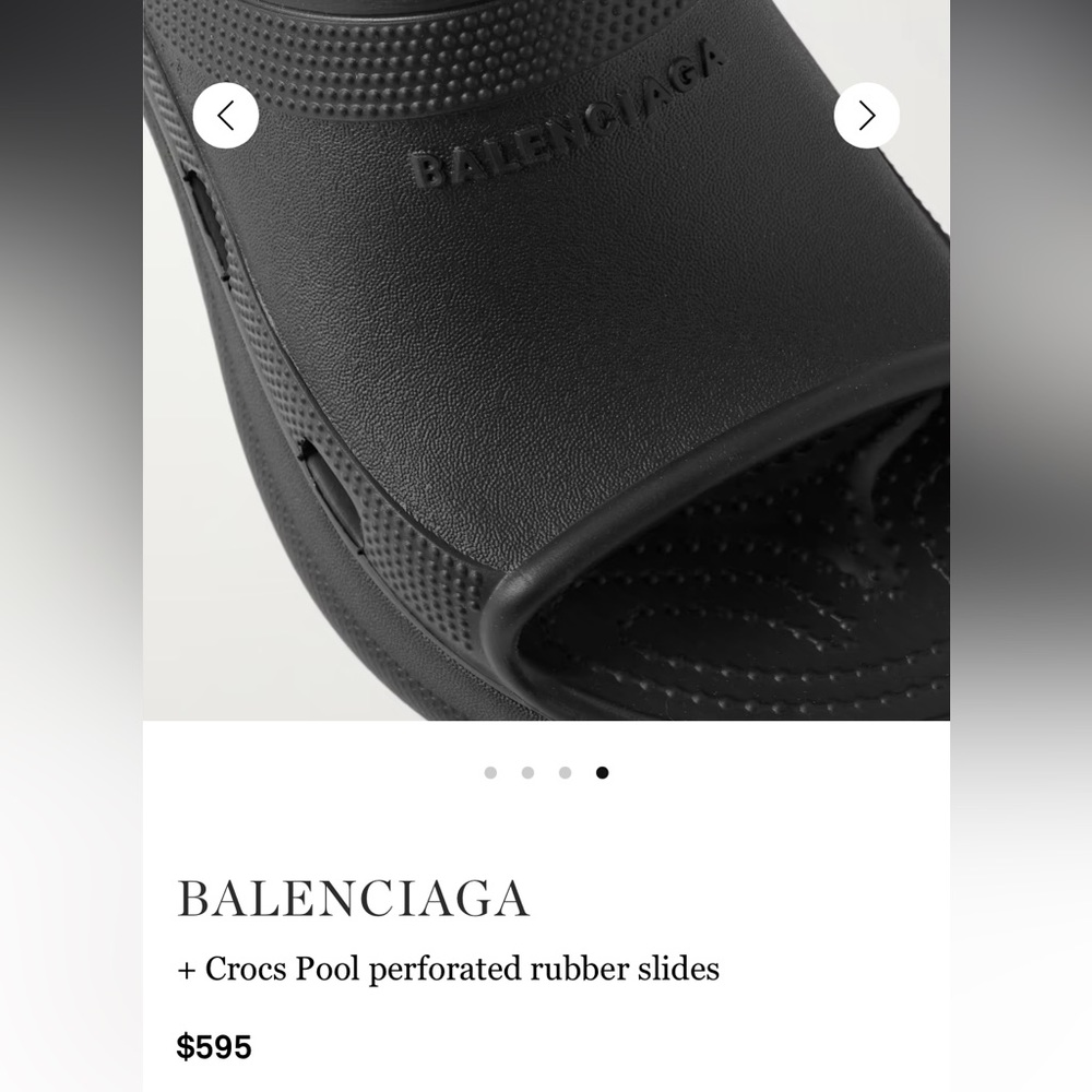 ❗️NEW🖤BALENCIAGA+CROCS🖤Platform Slides. Designed in Collaboration with CROCS - Picture 10 of 11
